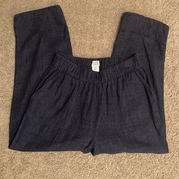 Sigrid Olsen Linen Wide Leg Cropped Pants - Picture 3 of 7